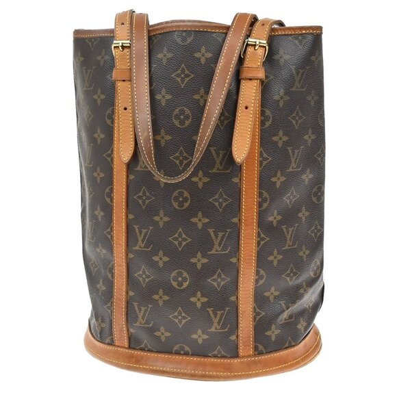 LOUIS VUITTON BUCKET GM Shoulder Tote Bag Monogram Leather Brown M42236 30YH451 - Picture 1 of 15